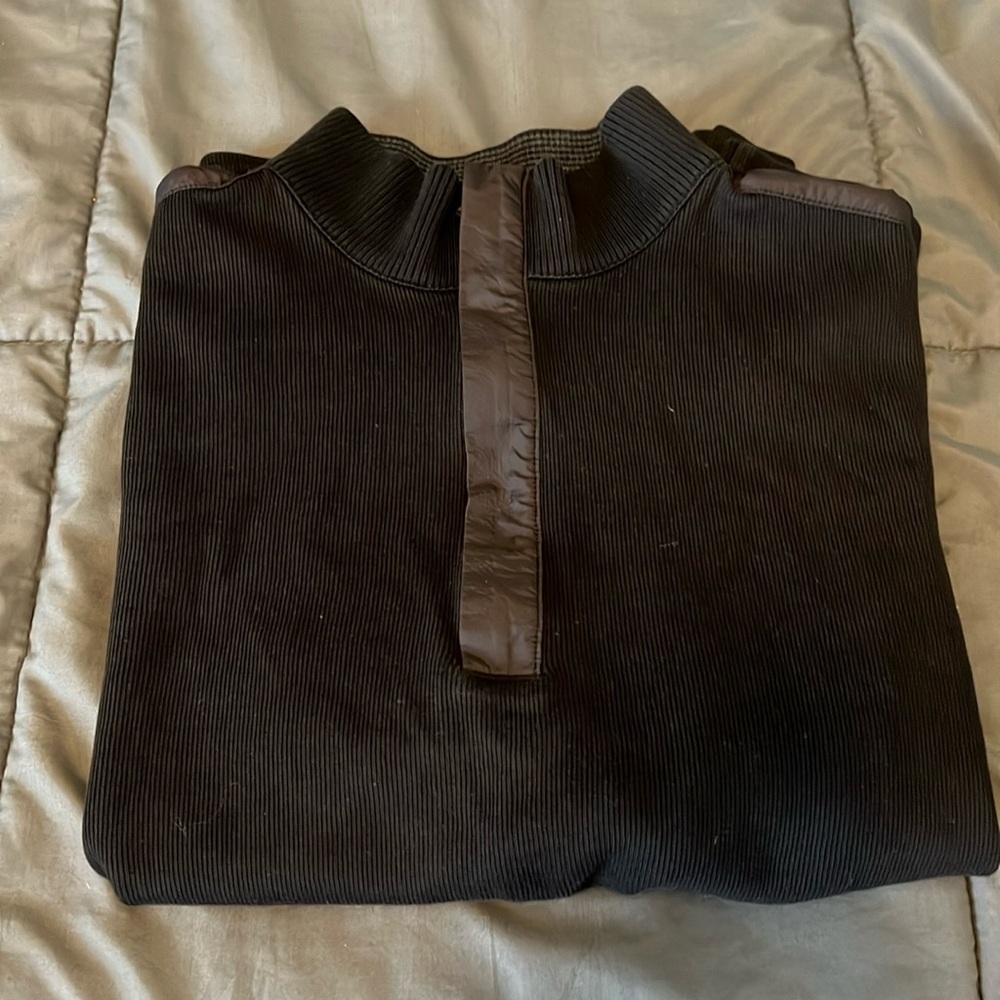 Boss Quarter Zip Sweater Black Size Large